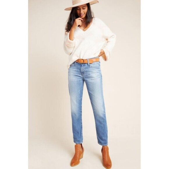 Anthropologie Oversize Maggie Bell Sleeves Knit Pullover Sweater Cream Women's M - Picture 2 of 13